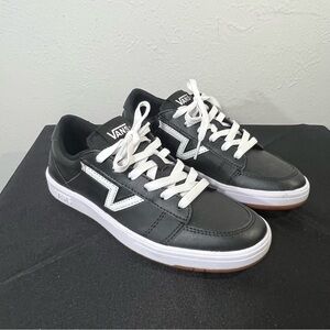 VANS black leather sneakers
